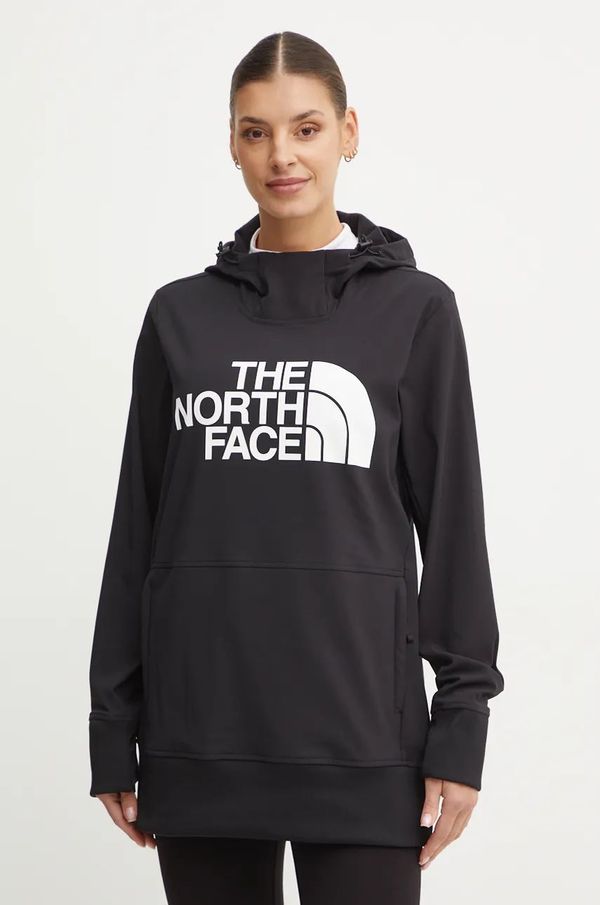 The North Face Sportska dukserica The North Face Tekno boja: crna, s kapuljačom, s tiskom, NF0A7UUK4H01