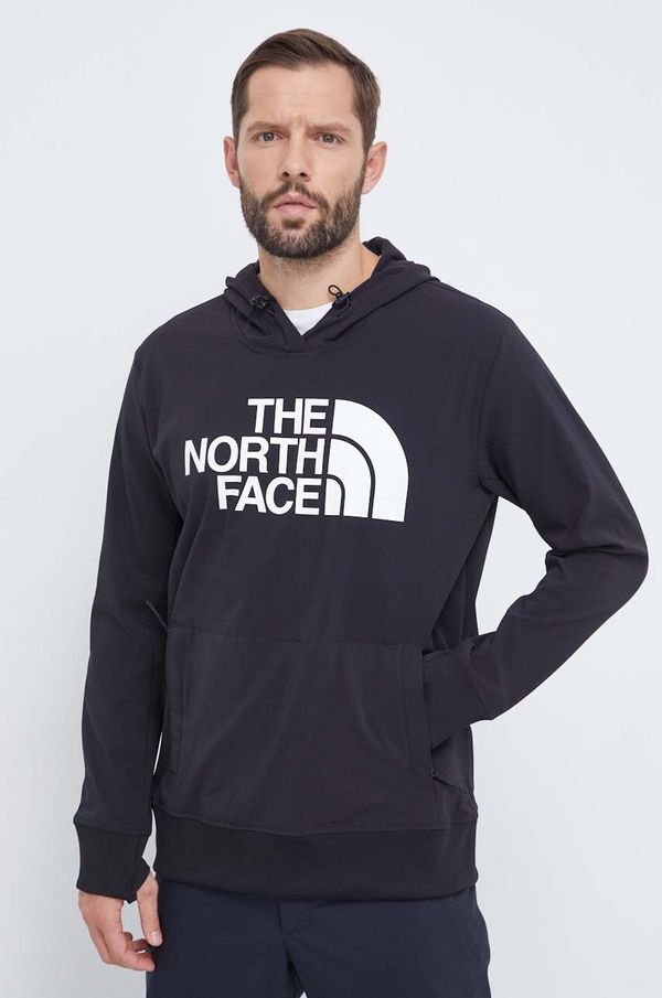 The North Face Sportska dukserica The North Face Tekno Logo boja: crna, s kapuljačom, s tiskom