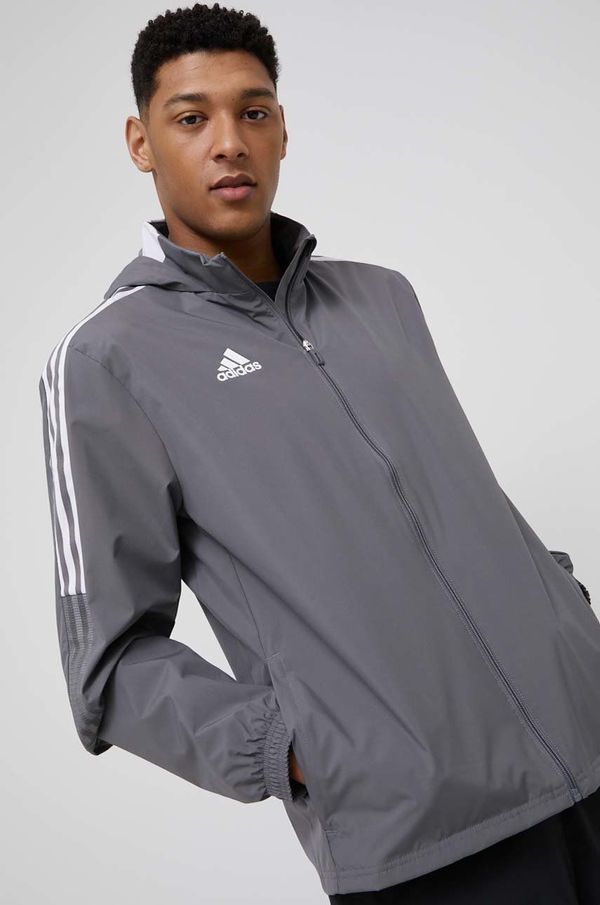 adidas Performance Sportska jakna adidas Performance boja: siva, za prijelazno razdoblje