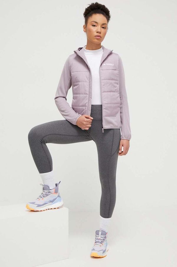adidas TERREX Sportska jakna adidas TERREX Multi Hybrid boja: ljubičasta