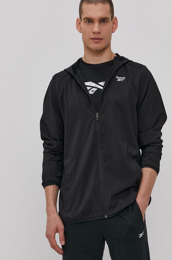 Reebok Sportska jakna Reebok boja: crna, za prijelazno razdoblje