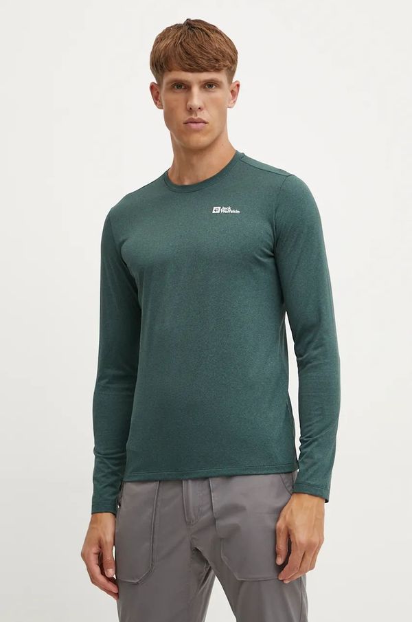 Jack Wolfskin Sportska majica dugih rukava Jack Wolfskin Sky Thermal boja: zelena, melanž
