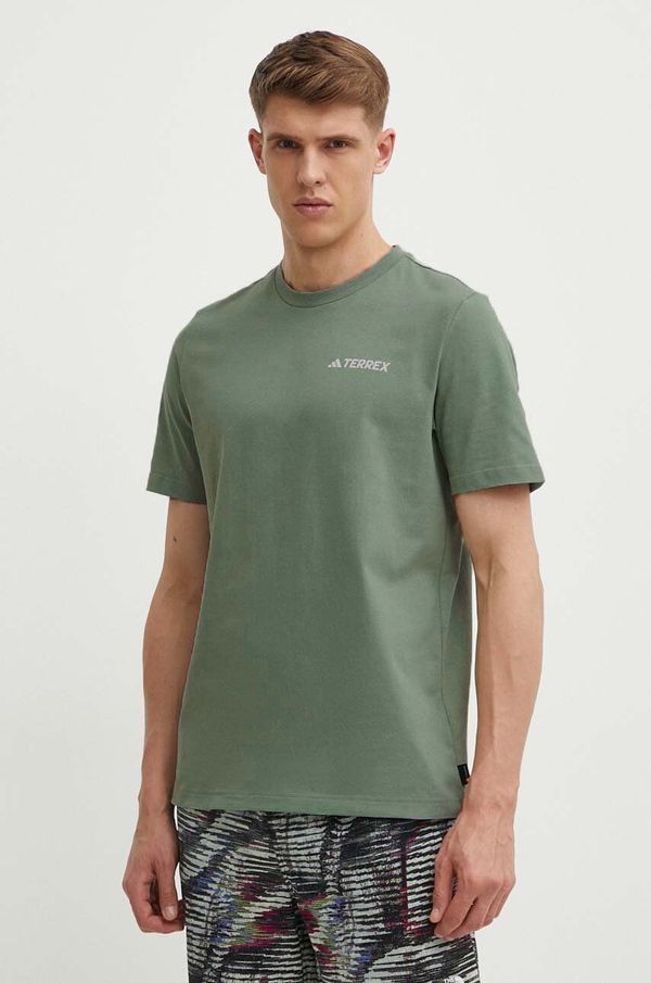adidas TERREX Sportska majica kratkih rukava adidas TERREX boja: zelena, s tiskom, IS0283