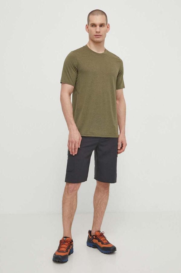 Fjallraven Sportska majica kratkih rukava Fjallraven Abisko Day boja: zelena, melanž, F87197