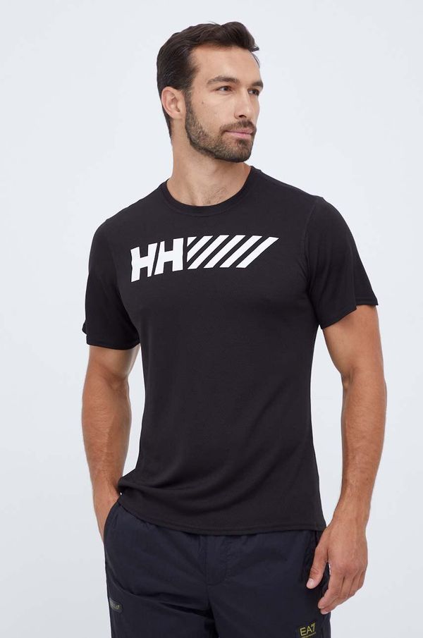 Helly Hansen Sportska majica kratkih rukava Helly Hansen Lifa Tech boja: crna, s tiskom