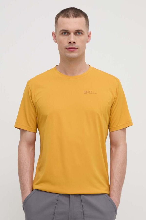 Jack Wolfskin Sportska majica kratkih rukava Jack Wolfskin Delgami boja: žuta, bez uzorka