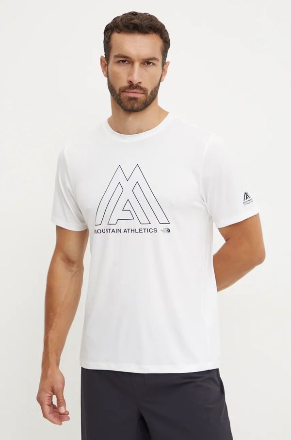 The North Face Sportska majica kratkih rukava The North Face Mountain Athletics 24/7 boja: bijela, s tiskom, NF0A893ZFN41