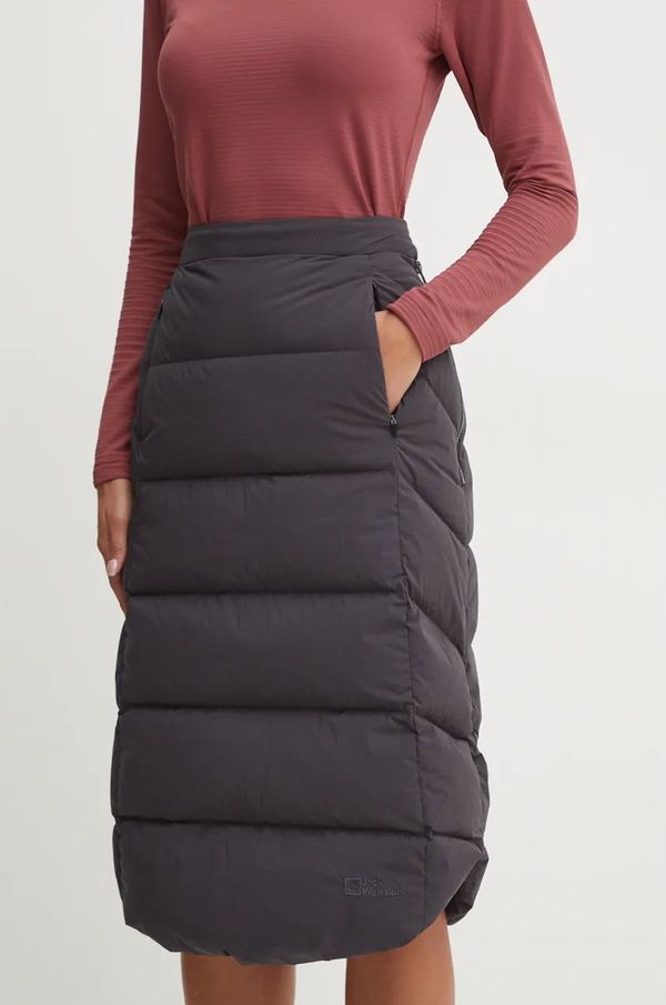 Jack Wolfskin Sportska pernata suknja Jack Wolfskin Morgentau boja: crna, midi, ravna, A60087