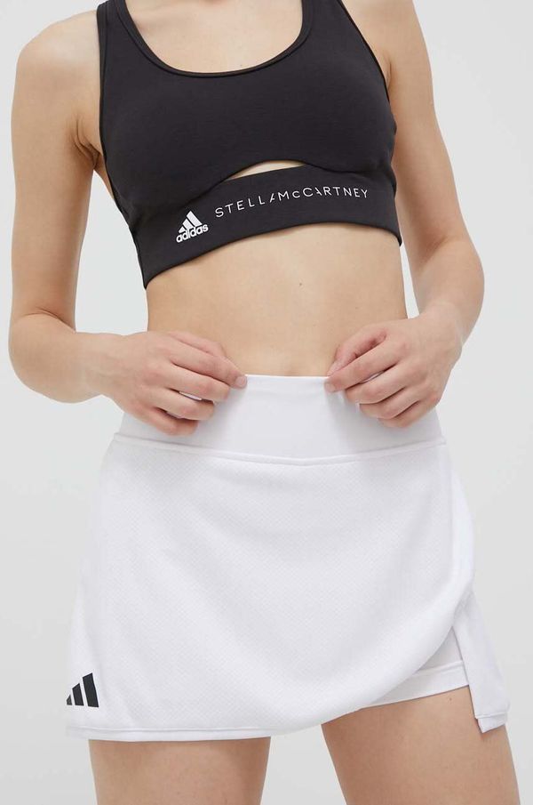 adidas Performance Sportska suknja adidas Performance Club boja: bijela, mini, ravna
