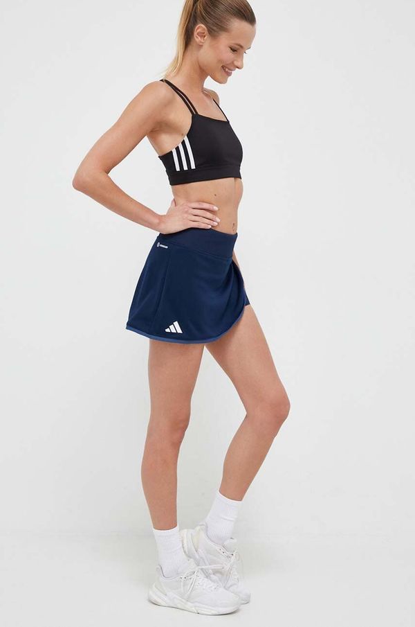 adidas Performance Sportska suknja adidas Performance Club boja: tamno plava, mini, ravna