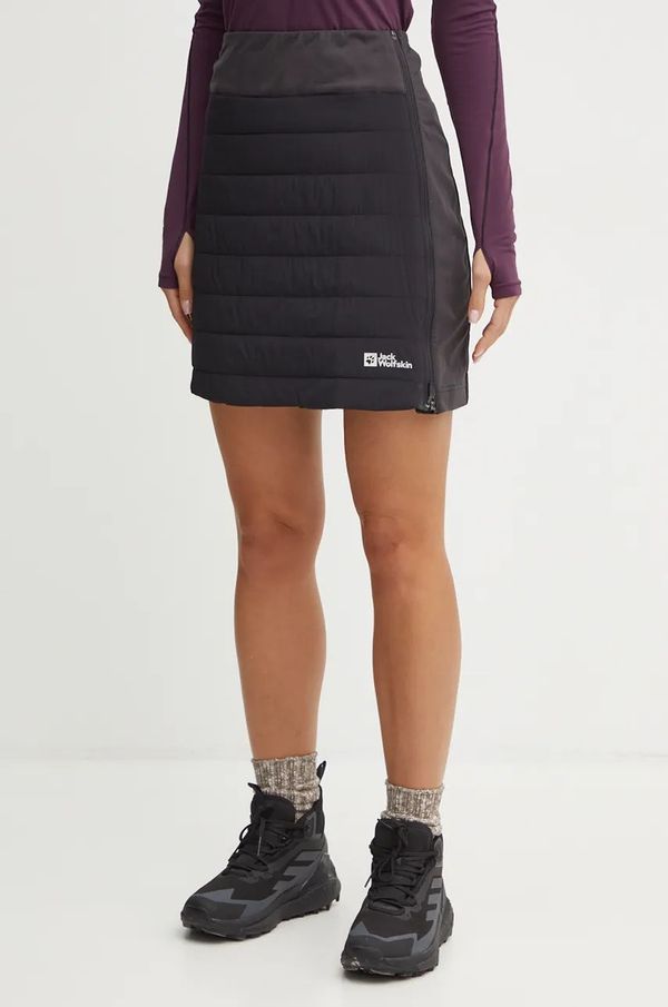 Jack Wolfskin Sportska suknja Jack Wolfskin Alpspitze boja: crna, mini, ravna, A61776