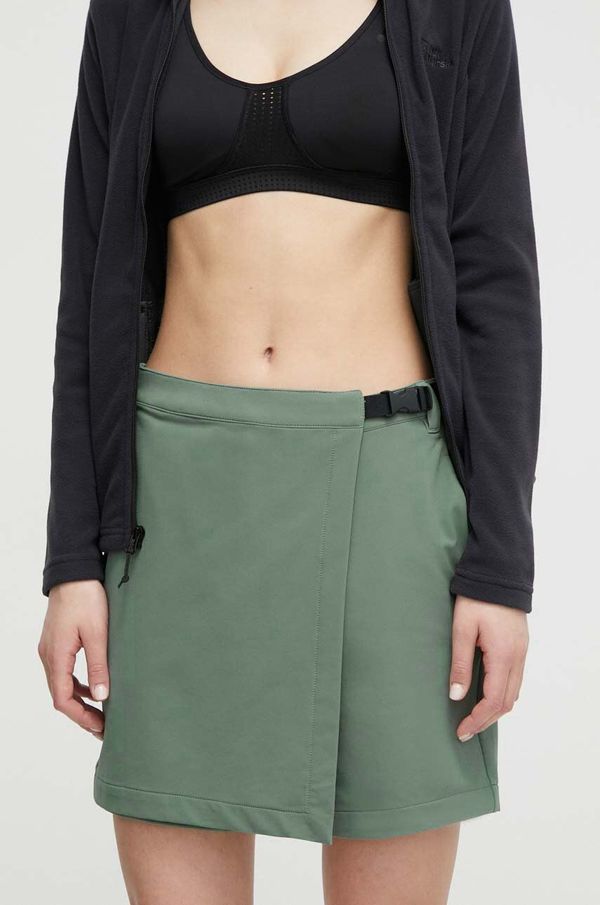 Jack Wolfskin Sportske kratke hlače Jack Wolfskin Wandermood za žene, boja: zelena, bez uzorka, visoki struk