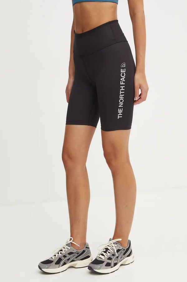 The North Face Sportske kratke hlače The North Face Flex za žene, boja: crna, s tiskom, visoki struk, NF0A895GJK31