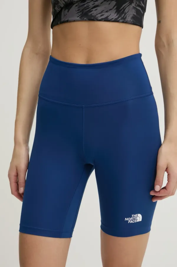 The North Face Sportske kratke hlače The North Face Flex za žene, boja: tamno plava, bez uzorka, visoki struk, NF0A8BRVD1R1
