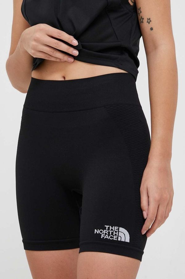 The North Face Sportske kratke hlače The North Face za žene, boja: crna, glatki materijal, srednje visoki struk