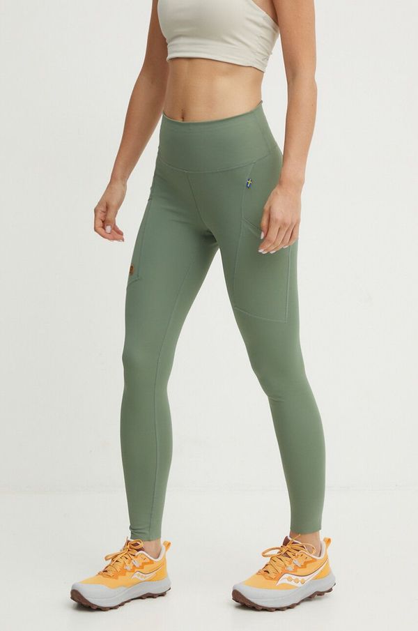 Fjallraven Sportske tajice Fjallraven Abisko za žene, boja: zelena, bez uzorka, F84773.614