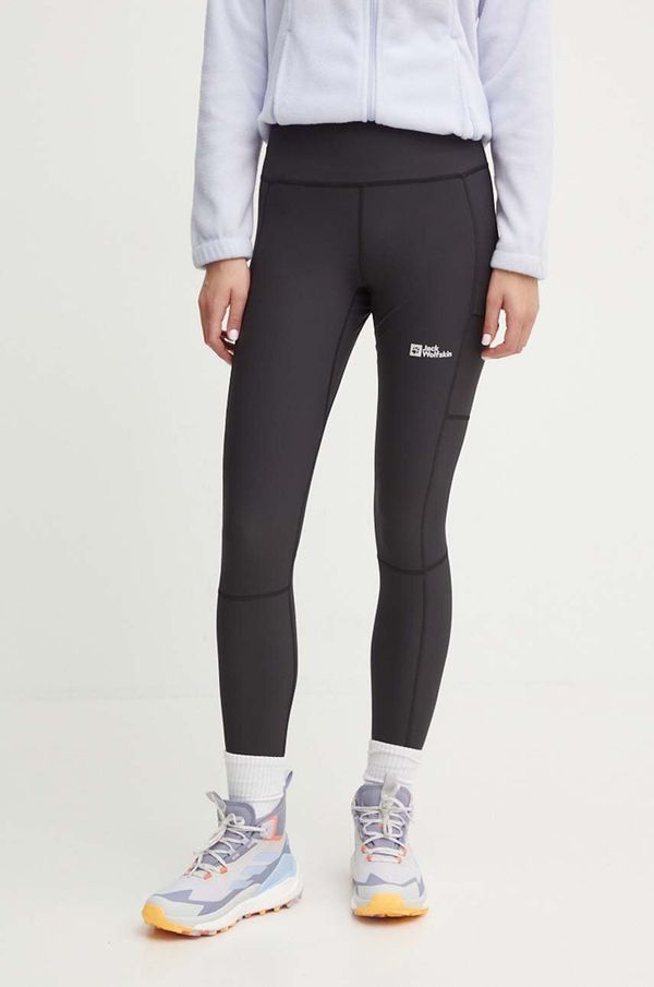 Jack Wolfskin Sportske tajice Jack Wolfskin Kammweg za žene, boja: crna, bez uzorka, 1509091