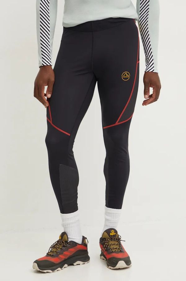 La Sportiva Sportske tajice LA Sportiva Triumph za muškarce, boja: crna, s aplikacijom, P32999100