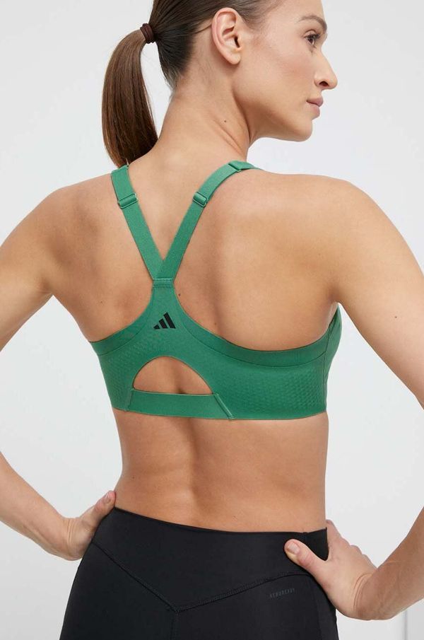 adidas Performance Sportski grudnjak adidas Performance Luxe boja: zelena, bez uzorka