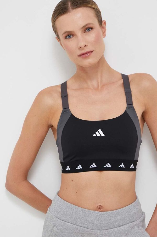 adidas Performance Sportski grudnjak adidas Performance Powerimpact Techfit boja: crna, s uzorkom