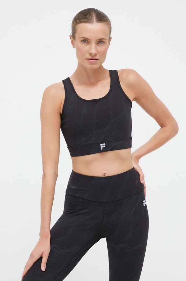 Fila Sportski grudnjak Fila Reboredo boja: crna, s uzorkom
