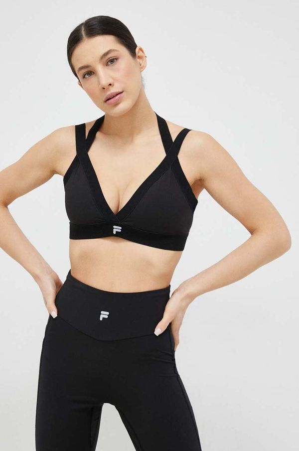 Fila Sportski grudnjak Fila Revel boja: crna, glatki model