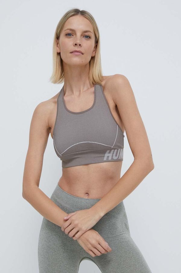 Hummel Sportski grudnjak Hummel Christel Seamless boja: bež, melanž