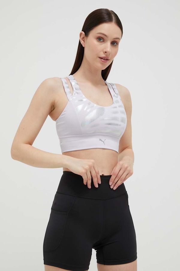 Puma Sportski grudnjak Puma Nova Shine Eversculpt boja: ljubičasta, s uzorkom