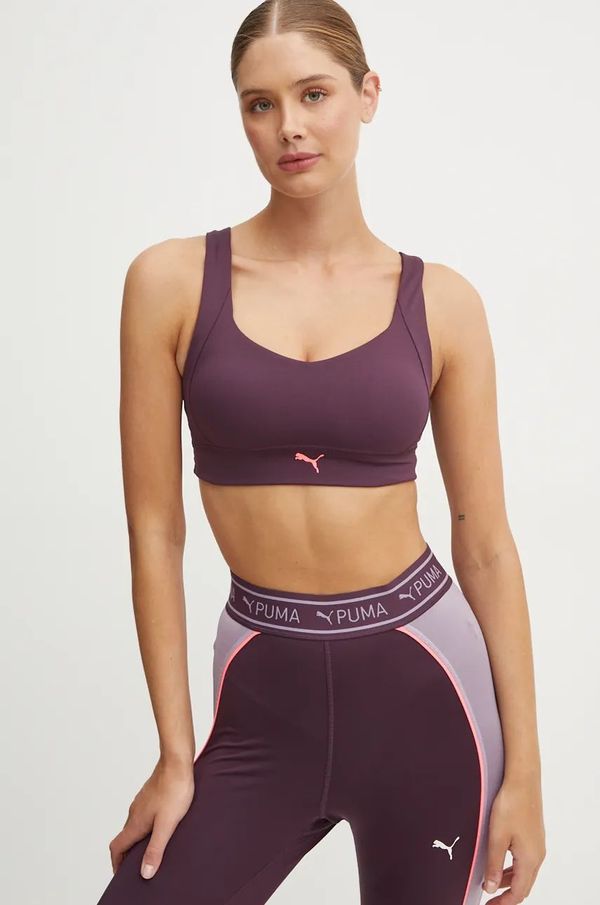 Puma Sportski grudnjak Puma PWR Sculpting boja: bordo, bez uzorka, 525765