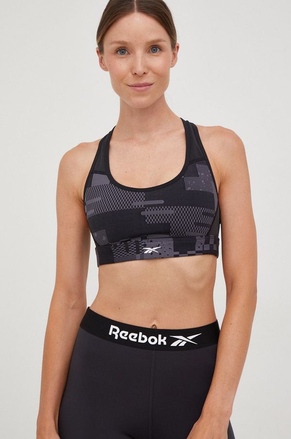 Reebok Sportski grudnjak Reebok Lux boja: siva, s uzorkom