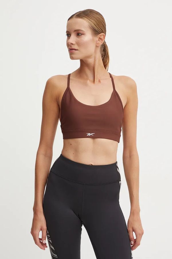 Reebok Sportski grudnjak Reebok LUX Collection boja: smeđa, bez uzorka, 100206201