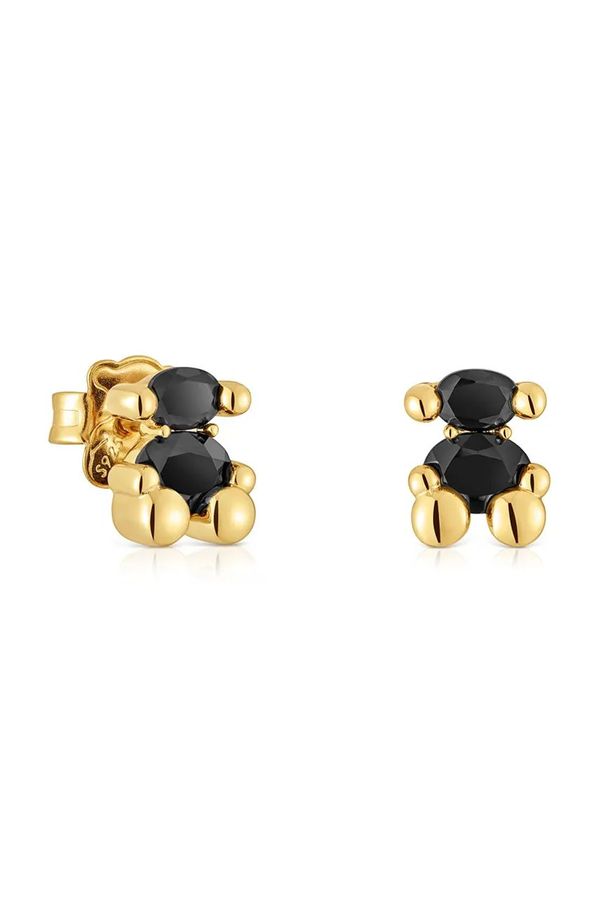 Tous Srebrne naušnice presvučene zlatom Tous Bold Bear Gem 1004226800