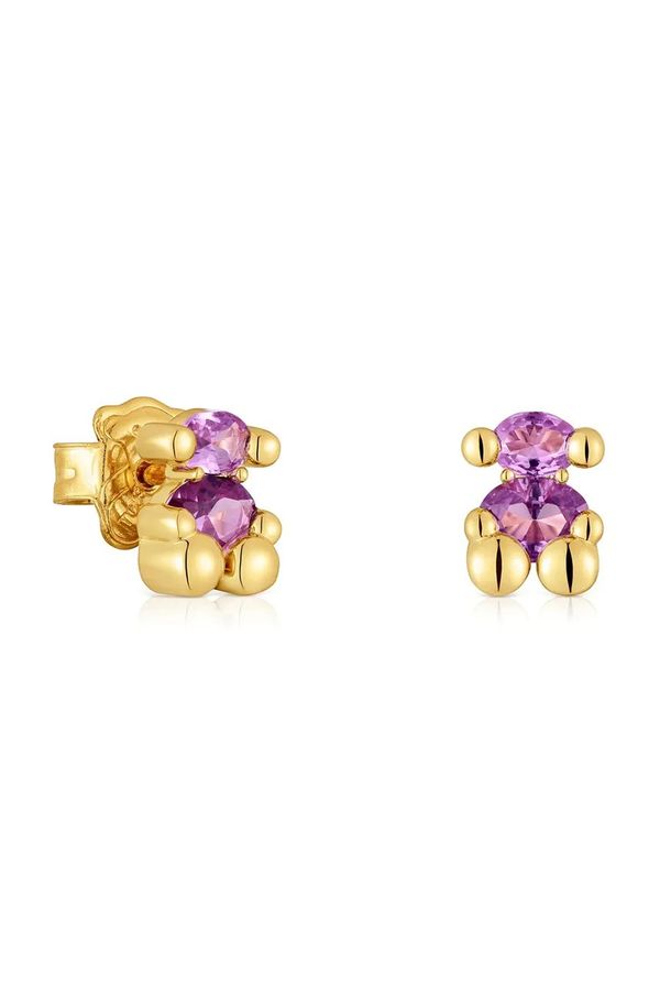 Tous Srebrne naušnice presvučene zlatom Tous Bold Bear Lab 1004255300