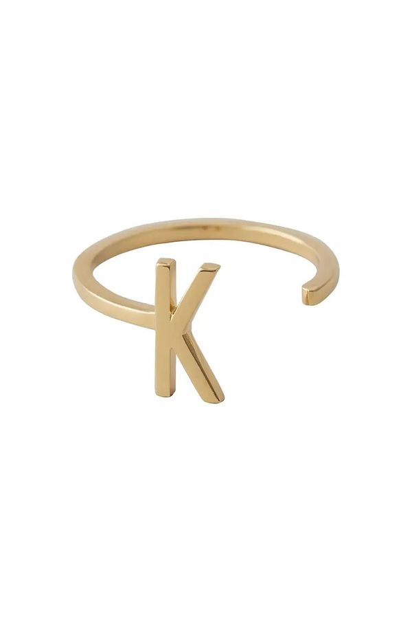 Design Letters Srebrni prsten pokriven zlatom Design Letters 90601000K