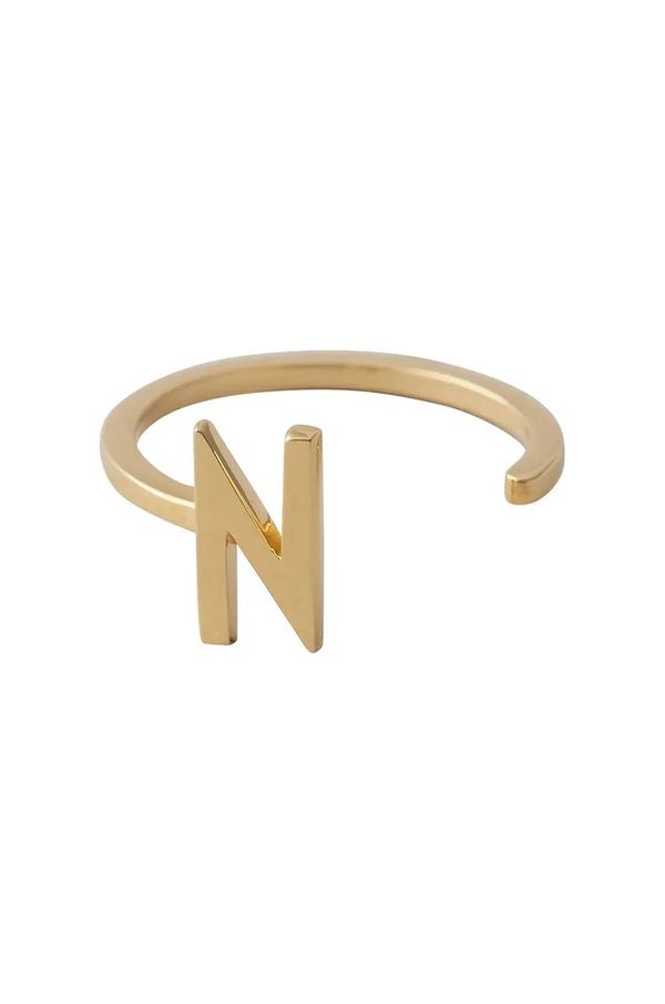 Design Letters Srebrni prsten pokriven zlatom Design Letters 90601000N