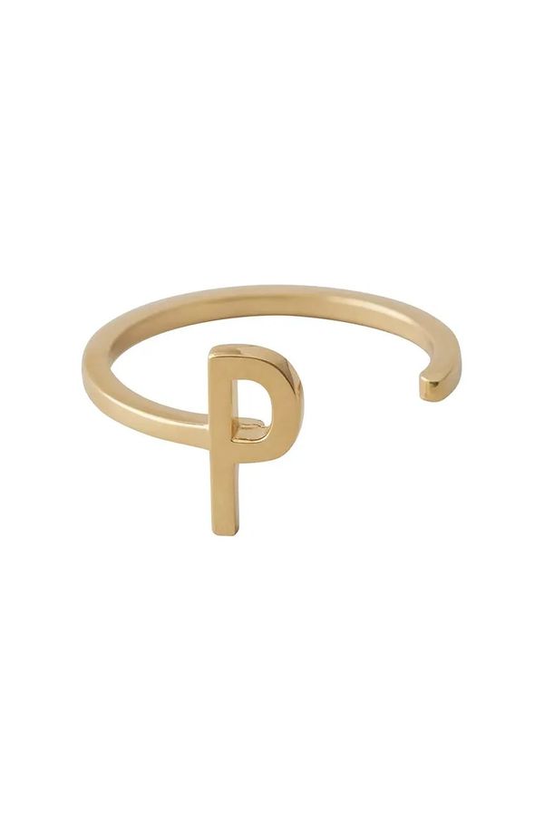 Design Letters Srebrni prsten pokriven zlatom Design Letters 90601000P