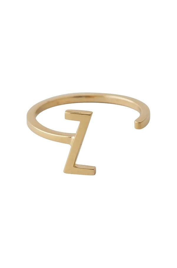 Design Letters Srebrni prsten pokriven zlatom Design Letters 90601000Z