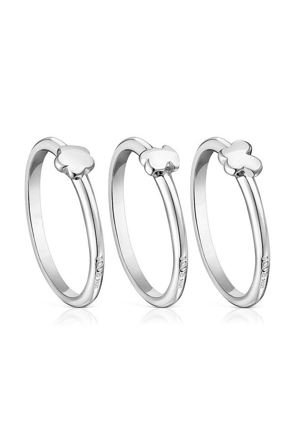 Tous Srebrni prsten Tous 3-pack