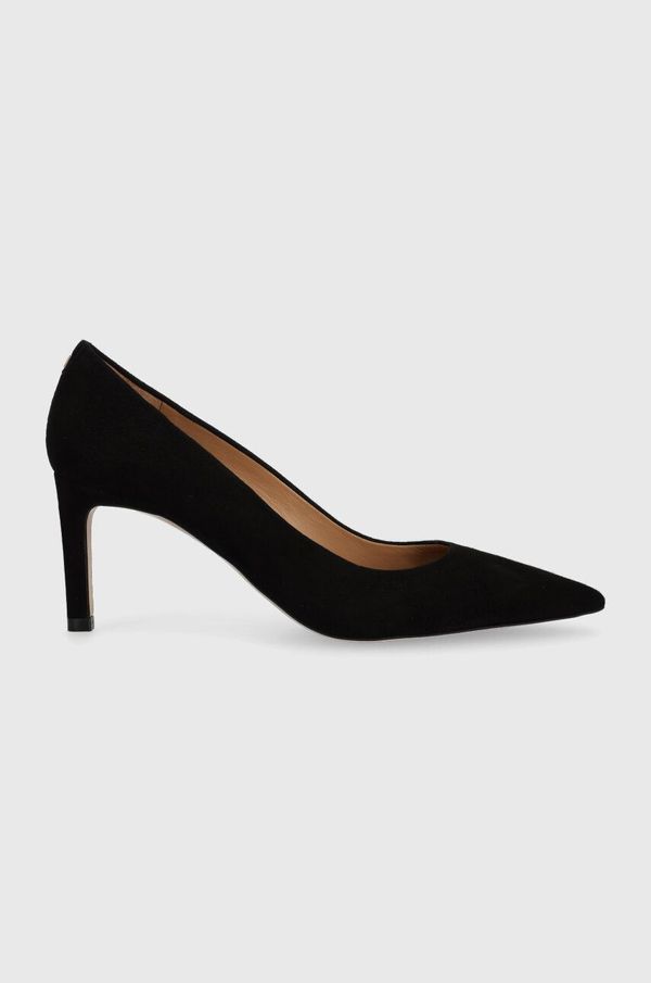 Boss Štikle od brušene kože BOSS Janet Pump 70-S_N boja: crna, 50498810
