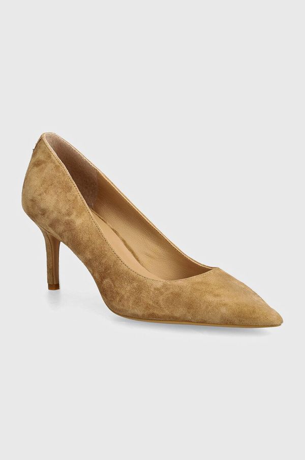 Lauren Ralph Lauren Štikle od brušene kože Lauren Ralph Lauren Lanette boja: bež, 802709652022