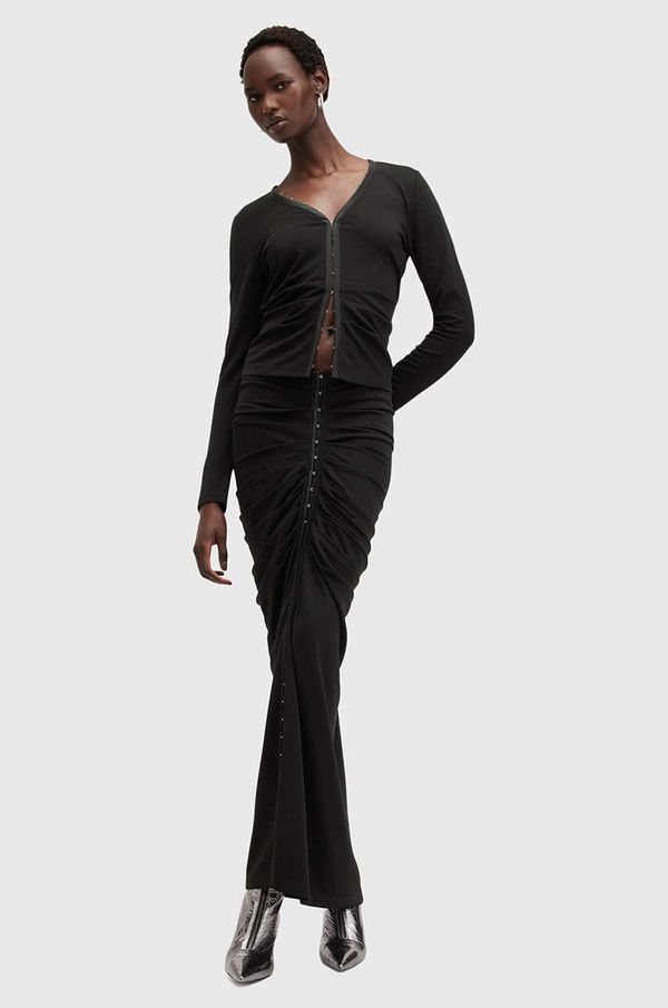AllSaints Suknja AllSaints CADELL boja: crna, maxi, pencil, W003RB