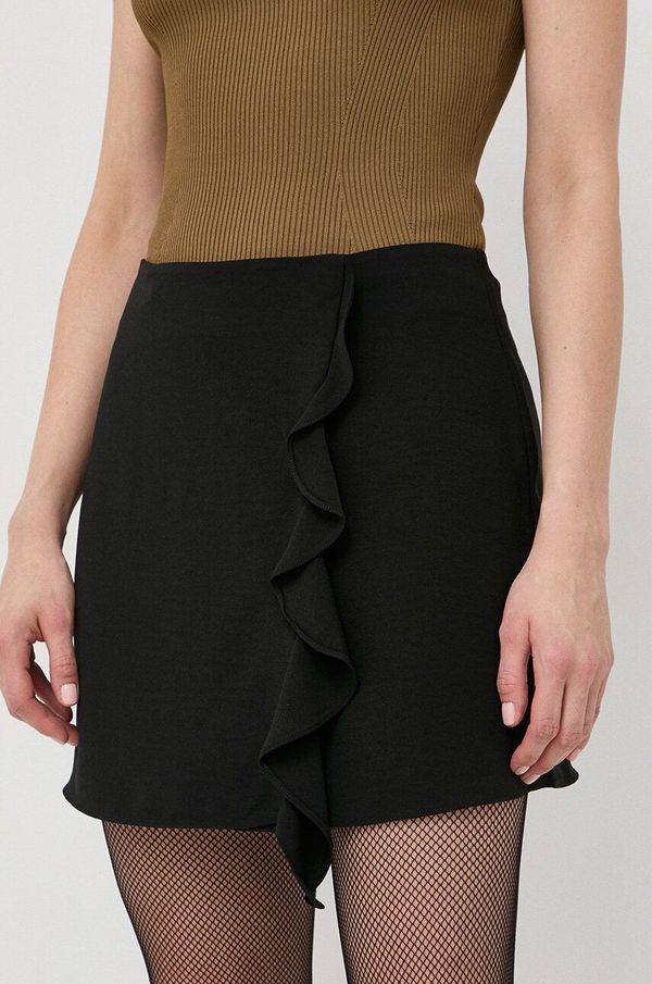 Armani Exchange Suknja Armani Exchange boja: crna, mini, širi se prema dolje