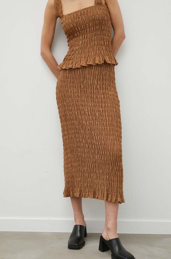 By Malene Birger Suknja By Malene Birger boja: smeđa, midi, pencil