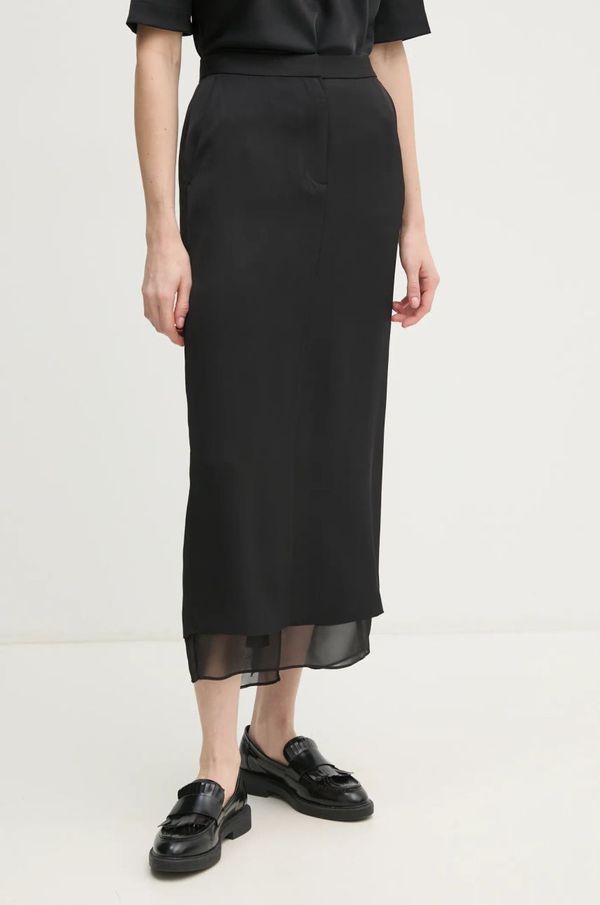 Calvin Klein Suknja Calvin Klein boja: crna, maxi, ravna, K20K207846