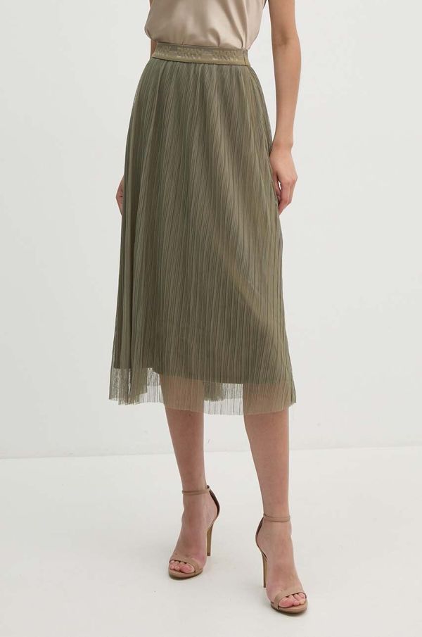 DKNY Suknja Dkny boja: zelena, midi, širi se prema dolje, P4DGSM37