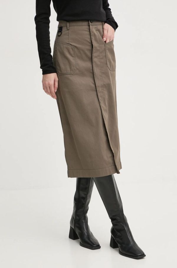 G-Star Raw Suknja G-Star Raw boja: smeđa, midi, ravna, D25238-D728