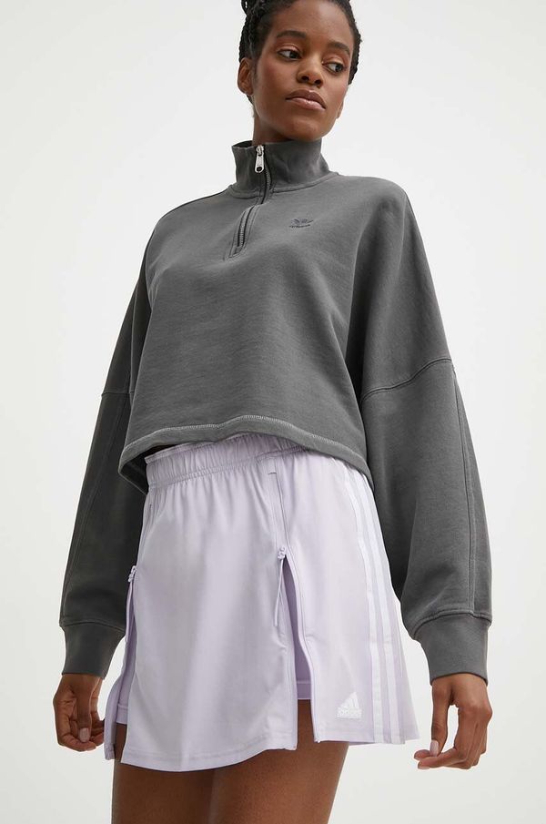 adidas Suknja - hlače adidas boja: ljubičasta, mini, širi se prema dolje, IS0888