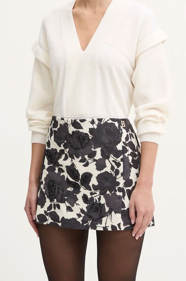 Blugirl Blumarine Suknja - hlače Blugirl Blumarine boja: siva, s uzorkom, visoki struk, RF4093.T3637