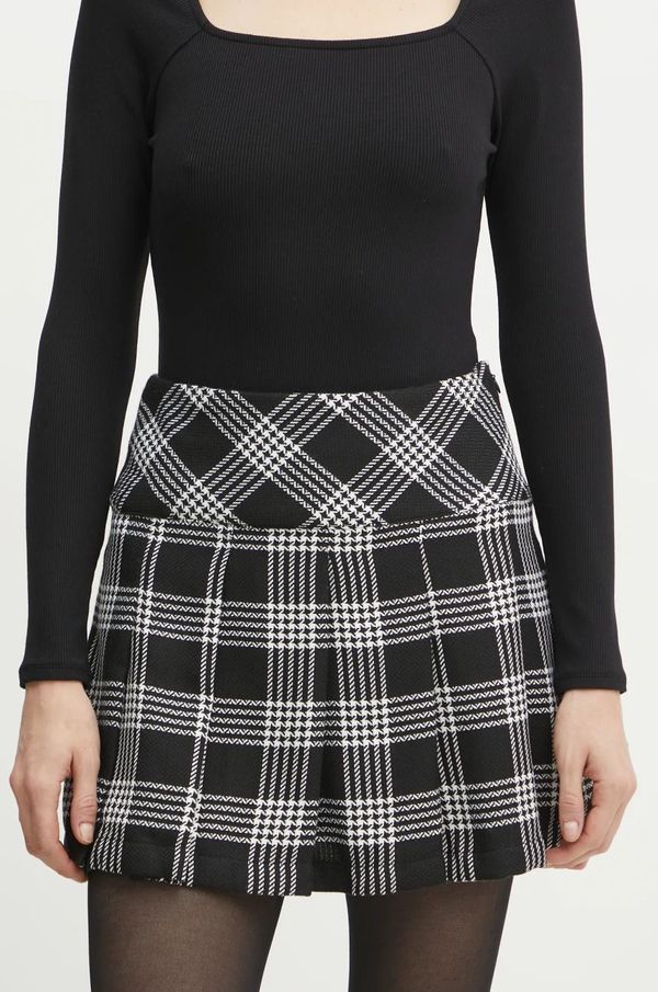 Guess Suknja - hlače Guess REEVA boja: crna, mini, širi se prema dolje, W5RD0N WH7H0