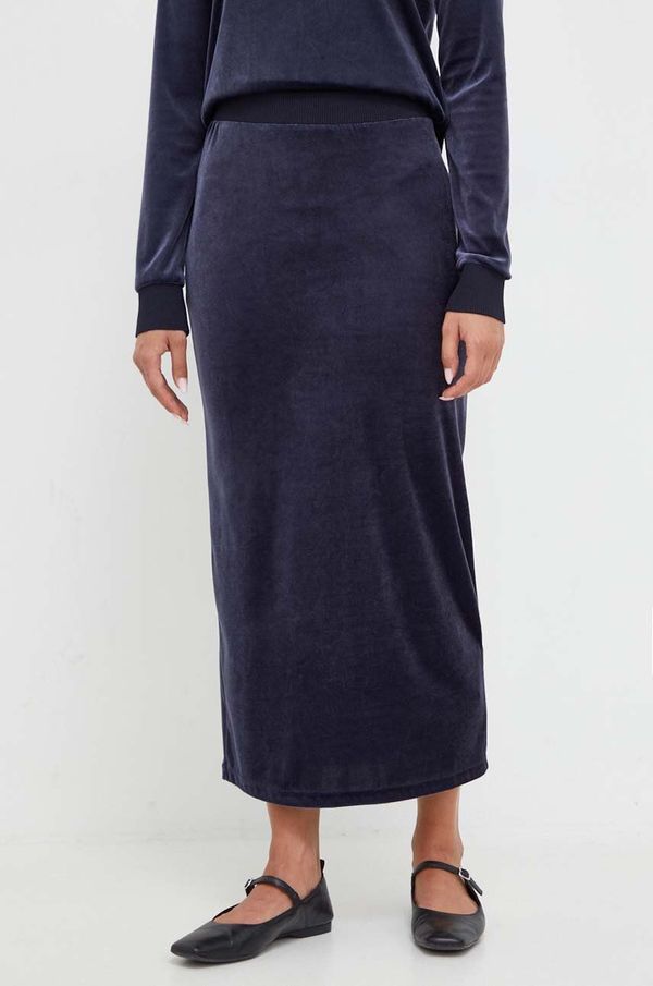 Max Mara Leisure Suknja Max Mara Leisure boja: tamno plava, midi, ravna